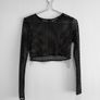 New Boohoo Black Fishnet 2-Piece Festival Set Image 2