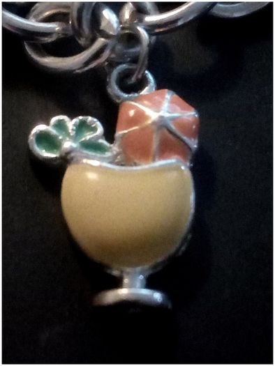 Ladies "glamour Holiday Time Accessories Theme"  Shiny Enamel Charm Bracelet.