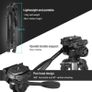Professional Camera Tripod Kit with Double Support 360 Degree Pan Pan Head Realease Quick Release Plate for Nikon Canon Panasonic Sony Olympus Pentax Image 8