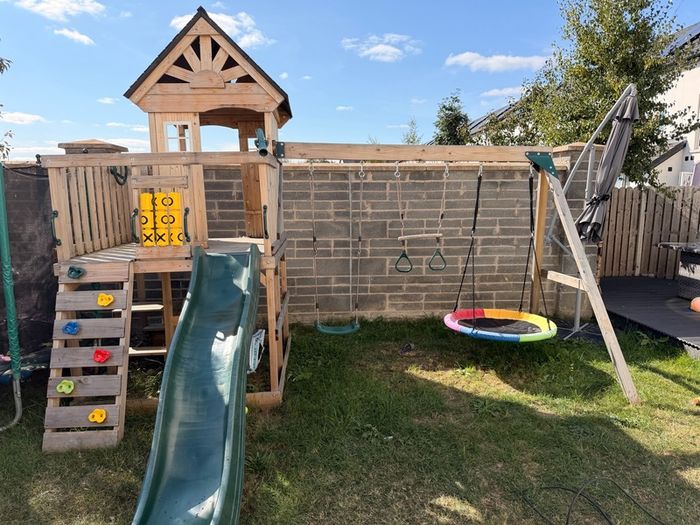wooden swing set
