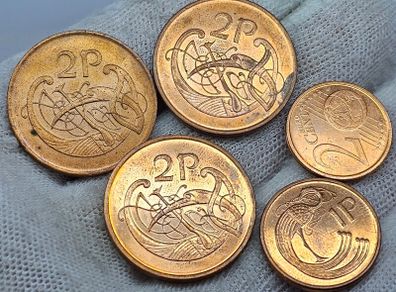 Ireland Uncirculated 1p & 2p Coin  Lot
