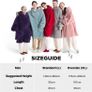 NEW SALE | Oversized Wearable Blanket Hoodie Men Women - Fluffy Fleece Hoodie Blanket for Adults, Warm Hooded Blanket as Gifts for Her, Grey, 107 x 90 cm Image 2