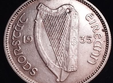 #861 - Ireland - 1935 - Shilling - Silver - KM.6