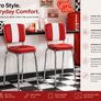 Set of 2 Retro American Diner Bar Stools Image 2
