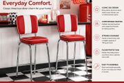 Set of 2 Retro American Diner Bar Stools