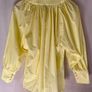 blouse LAutre Chose Yellow Cotton Blouse Size 42 Puff Sleeve Tie Neck Made in Italy Image 3