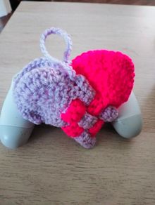handmade crochet heart basket