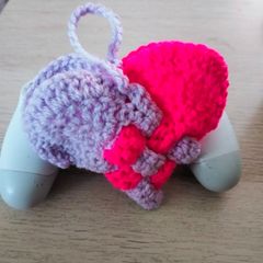 handmade crochet heart basket