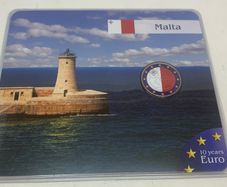 Malta 2009 2 Euro colourised coin in sealed holder