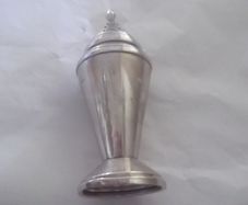 a  antique solid  silver suger caster birmingham hall marks