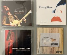 Four rare  promo indie CD singles by Irish bands. Niall Boyle, Larry Beau, Playtoh and Nigel Mooney. Priced at five euro each.