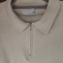 Cream Slim Fit Zip top knit polo shirt , size M Image 2