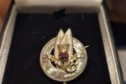 Vintage Ward Brothers Sterling Silver Scottish Thistle Brooch 1950s