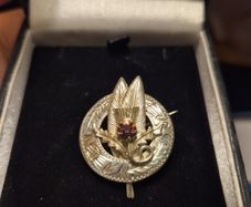 Vintage Ward Brothers Sterling Silver Scottish Thistle Brooch 1950s