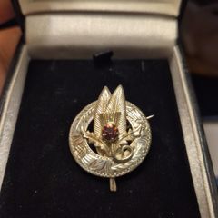 Vintage Ward Brothers Sterling Silver Scottish Thistle Brooch 1950s