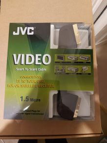 JVC 1.5 Metre, Video Scart to Scart, Gold Plated, Brand New & Sealed