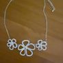 Floral Silver Necklace Image 3