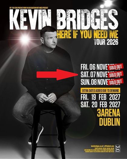 Kevin Bridges tickets (4) Sat 7-Nov-26