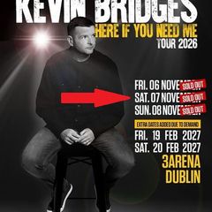 Kevin Bridges tickets (4) Sat 7-Nov-26