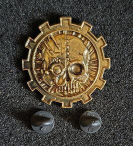 Warhammer, Adeptus Mechanicus pin badge.