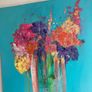 Large Original Abstract Floral Art Painting Irish abstract art Warm Aesthetic Image 4