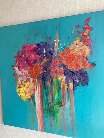 Large Original Abstract Floral Art Painting Irish abstract art Warm Aesthetic