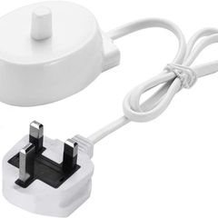 Electric Toothbrush Charger for O-ral B UK, Electric Toothbrush Replacement Charger Base Compatible with O-ral B Type 3757 Charging Base with 1.5M Cable, UK 3 Pin Plug Toothbrush Charger