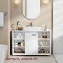 Bathroom Washbasin Cabinet with Adjustable Shelves Dove Grey or White Under Sink Storage Unit Image 6