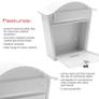 NEW SALE | White Classic Wall Mounted Galvanised Steel Lockable Weatherproof Post Box - 36x37x13cm Image 2
