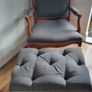Vintage Victorian Chair and footstool Image 2