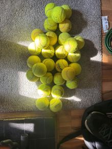 29 tennis balls (used)