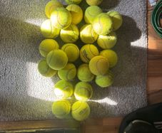 29 tennis balls (used)