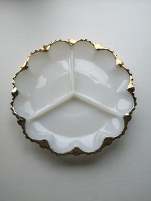 Vintage Milk Glass Plate