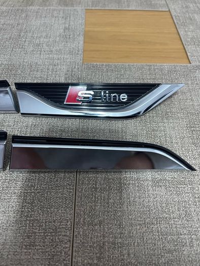 Genuine Audi A5 (B9) S-Line Fender Badge Door Emblems Chrome 4-set Logo Full Set S line