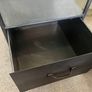 Pomax Home Collection Industrial Style Metal Designer Side Bedside Table Locker Drawer Image 5