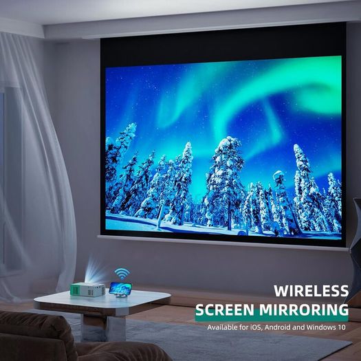 300Plus Portable WiFi Projector for Home and Outdoor
