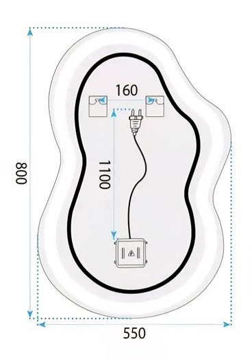 LED Bathroom Mirror Antifog Touch Switch