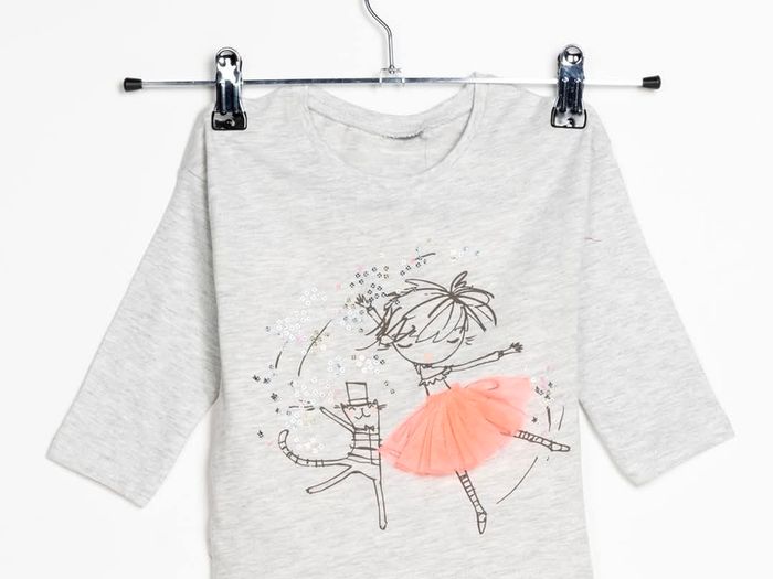 NEXT Girls Long-sleeved T-shirt in Grey 3-4 Years