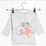 NEXT Girls Long-sleeved T-shirt in Grey 3-4 Years Image 2