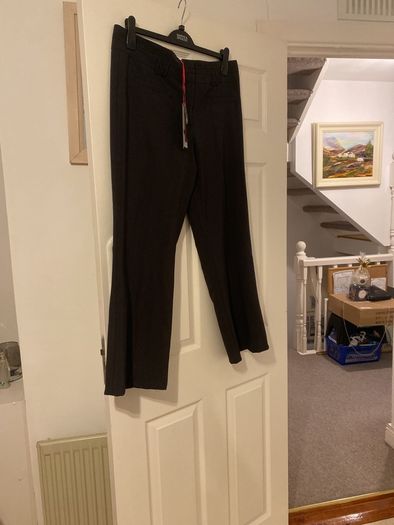 ladies trousers paco new charcoal grey large