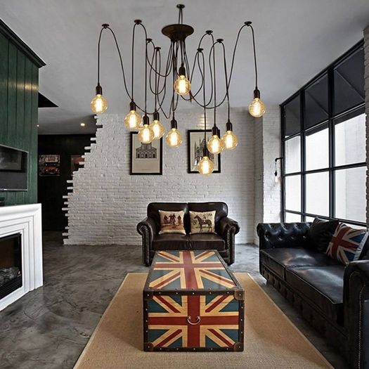 10 Lights Spider Lights Pendant Light Multiple Bulb Sockets Ceiling Lighting Party DIY Pendant Lamp for Bedroom Cafe Hall Bar