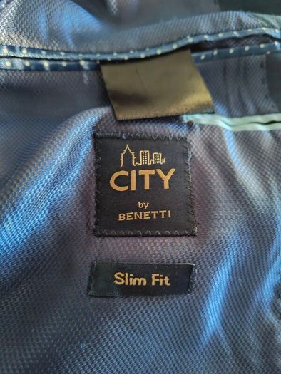 City by Benetti 2 Piece Suit Ice Texas 38R Jacket 34R Trousers