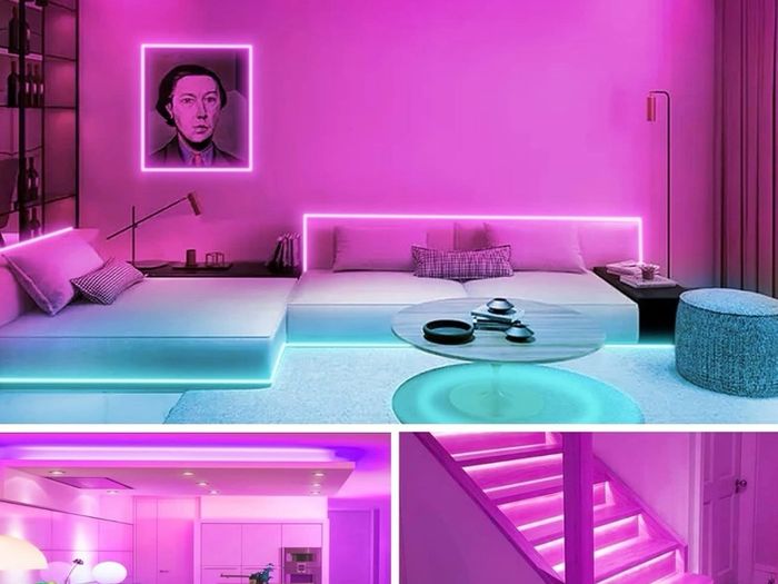 30m Led Strip Lights RGB Music Sync Color Changing, Led Lights with Smart App Control Remote, Led Lights for Bedroom Lighting Flexible Home Decoration