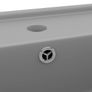Luxury Basin Overflow Square Matt Light Grey 41x41 cm Ceramic Image 2