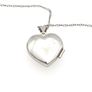 Vintage 925 Sterling Silver Engraved Heart Locket Necklace Image 4