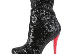 Pleaser Blondie R-1009 Black & Red Platform Ankle Boots