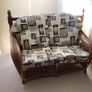 Arnotts Rattan Sofa Suite (Wicker Style) - 2 Seater + Armchair + Table Image 3