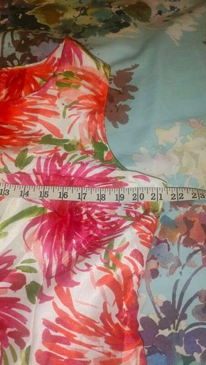 Damart white and pink floral summer dress M L Postage included