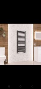 Eastbrook Electric towel warmer matt black 1200x500 (3 IN STOCK)