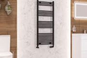 Eastbrook Electric towel warmer matt black 1200x500 (3 IN STOCK)